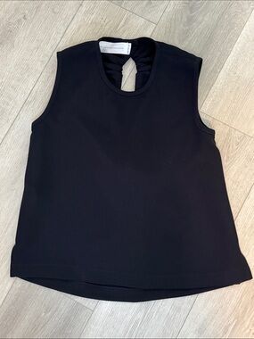 Victoria Beckham Black Sleeveless Tank with Back Keyhole